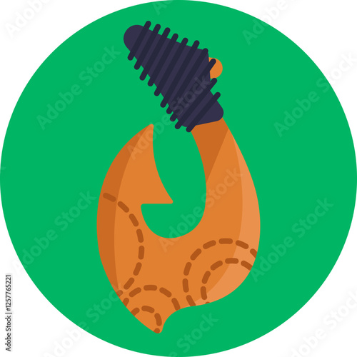A traditional Hawaiian fish hook symbolizing strength, prosperity, and good luck.