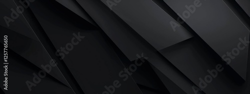 Stylish black background with minimalist aesthetic, ideal for design and banner templates. Featuring clean and simple geometric wallpaper with modern flair and a central white space for text.