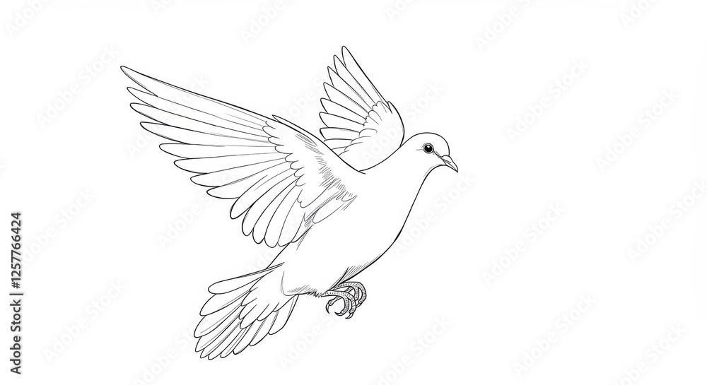 drawing of bird on a white background drawing of bird on a white background