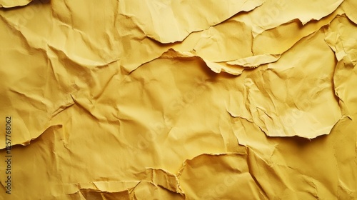 Wallpaper Mural Torn, crumpled paper texture in golden yellow Torontodigital.ca
