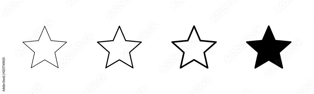 Star Icon vector isolated on white background. Star vector icon. Rating symbol Star Icon vector isolated on white background. Star vector icon. Rating symbol