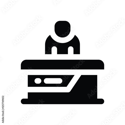 interview solid icon. vector icon for your website, mobile, presentation, and logo design.