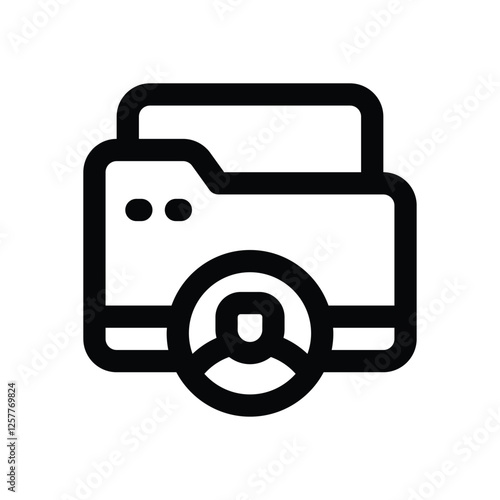 folder line icon. vector icon for your website, mobile, presentation, and logo design.