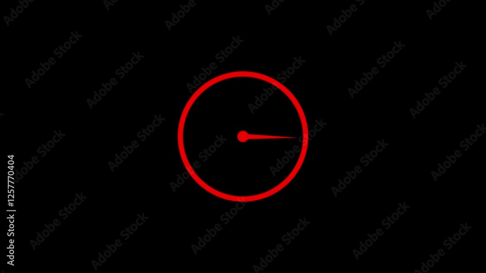 Abstract new analog clock icon animation.Stopwatch flat style clock icon animation. On the black and white color background, 4K video. Abstract new analog clock icon animation.Stopwatch flat style clock icon animation. On the black and white color background, 4K video.