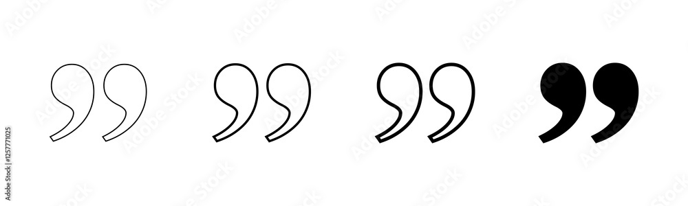 Quote icon vector isolated on white background. Quote sign icon. Quotation mark symbol. Quote icon vector isolated on white background. Quote sign icon. Quotation mark symbol.