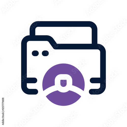 folder dual tone icon. vector icon for your website, mobile, presentation, and logo design.