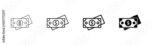 Money icon vector isolated on white background. Money vector icon. Dollar icon