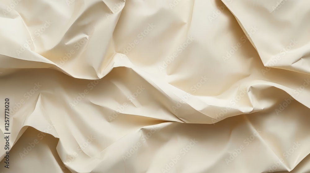 Obraz premium Beige wrinkled material background pattern.