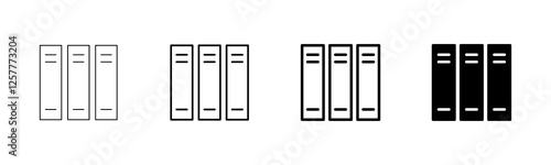 Library icon vector isolated on white background. Book icon vector