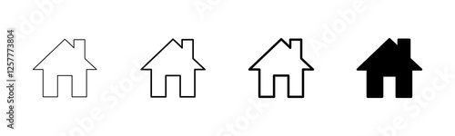 Home icon vector isolated on white background. House vector icon. Address