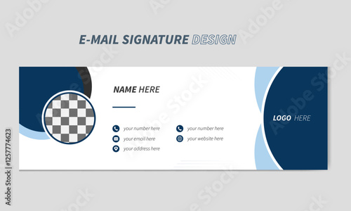 corporate e-mail signature design by organic and ellipse shape , unique two colors combination e-mail signature design template 1 sided bundle, modern and minimal e-mail signature design for corporate