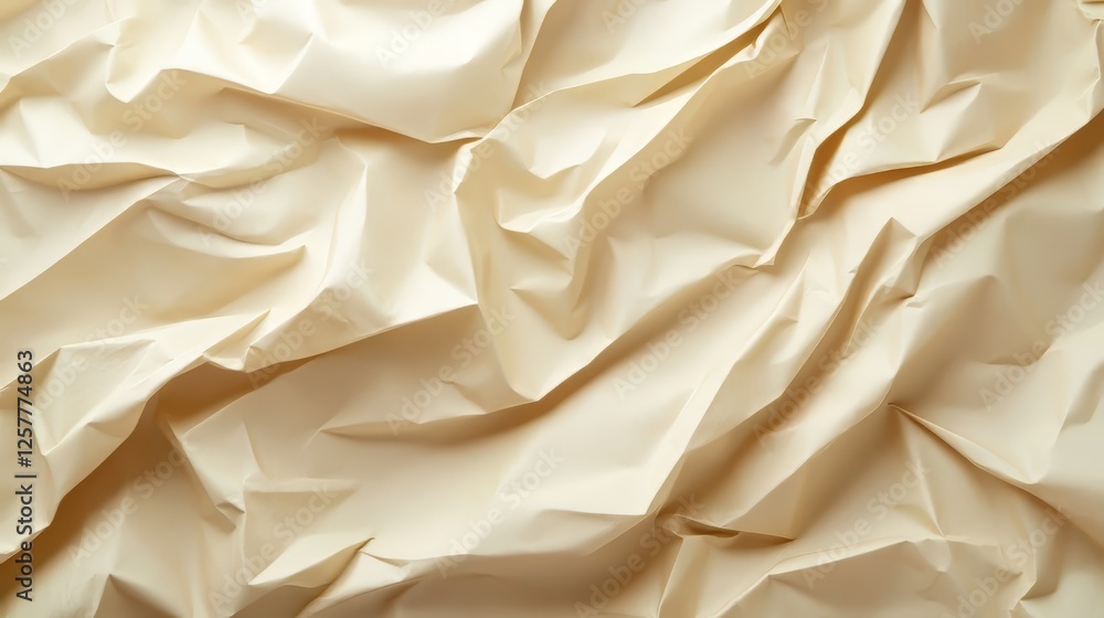 Wrinkled Beige Fabric Background Texture Design Wrinkled Beige Fabric Background Texture Design
