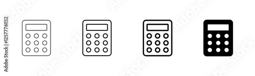 Calculator icon vector isolated on white background. Calculator vector icon. Accounting icon