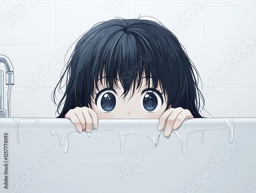 Anime Girl in Bathtub