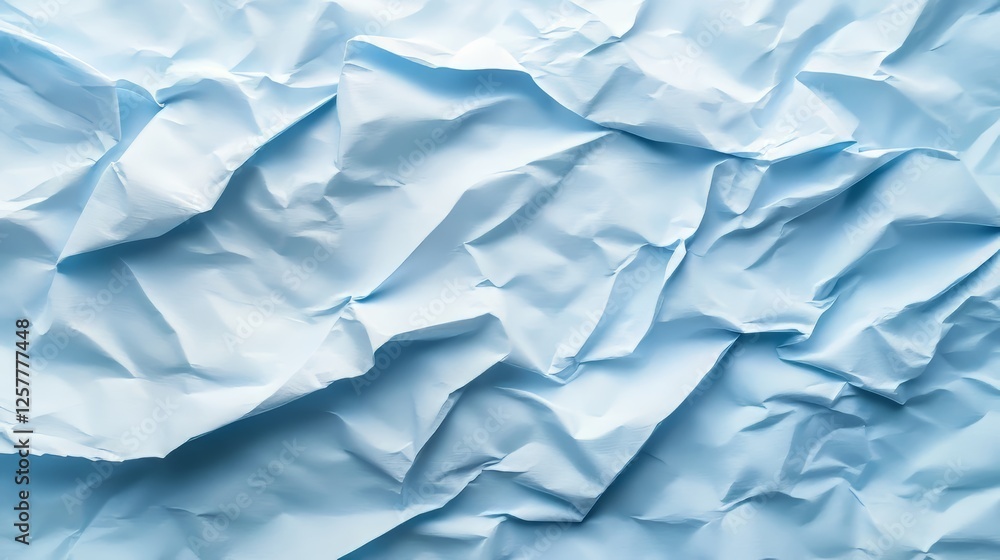 Obraz premium Crumpled Blue Paper Texture