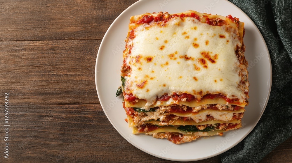 Gluten ingredients and digestive, A delicious serving of layered lasagna topped with melted cheese, featuring rich tomato sauce and vegetables on a rustic wooden table. Gluten ingredients and digestive, A delicious serving of layered lasagna topped with melted cheese, featuring rich tomato sauce and vegetables on a rustic wooden table.