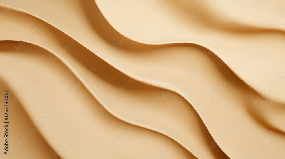 Obraz premium Abstract sand wave pattern in smooth beige tones