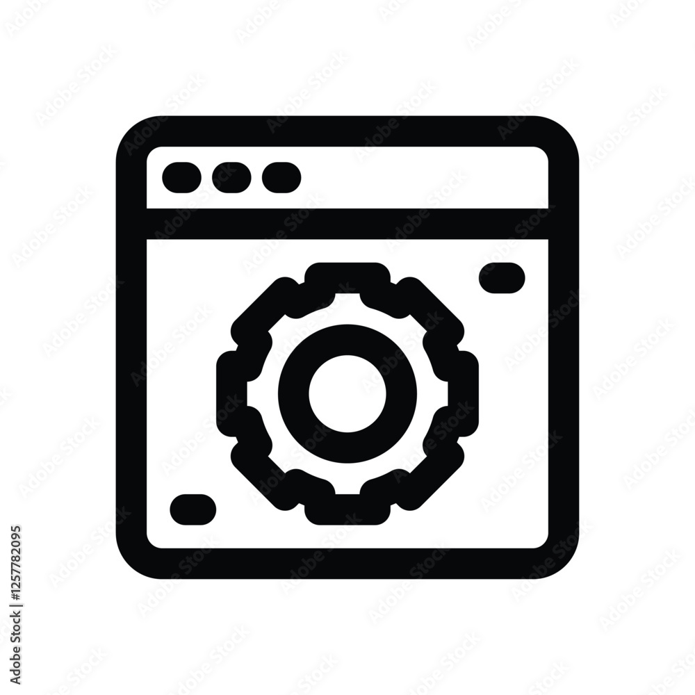browser line icon. vector icon for your website, mobile, presentation, and logo design. browser line icon. vector icon for your website, mobile, presentation, and logo design.