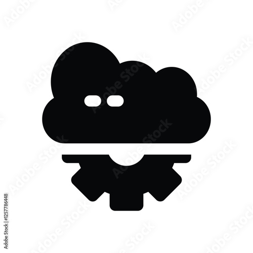 cloud computing solid icon. vector icon for your website, mobile, presentation, and logo design.