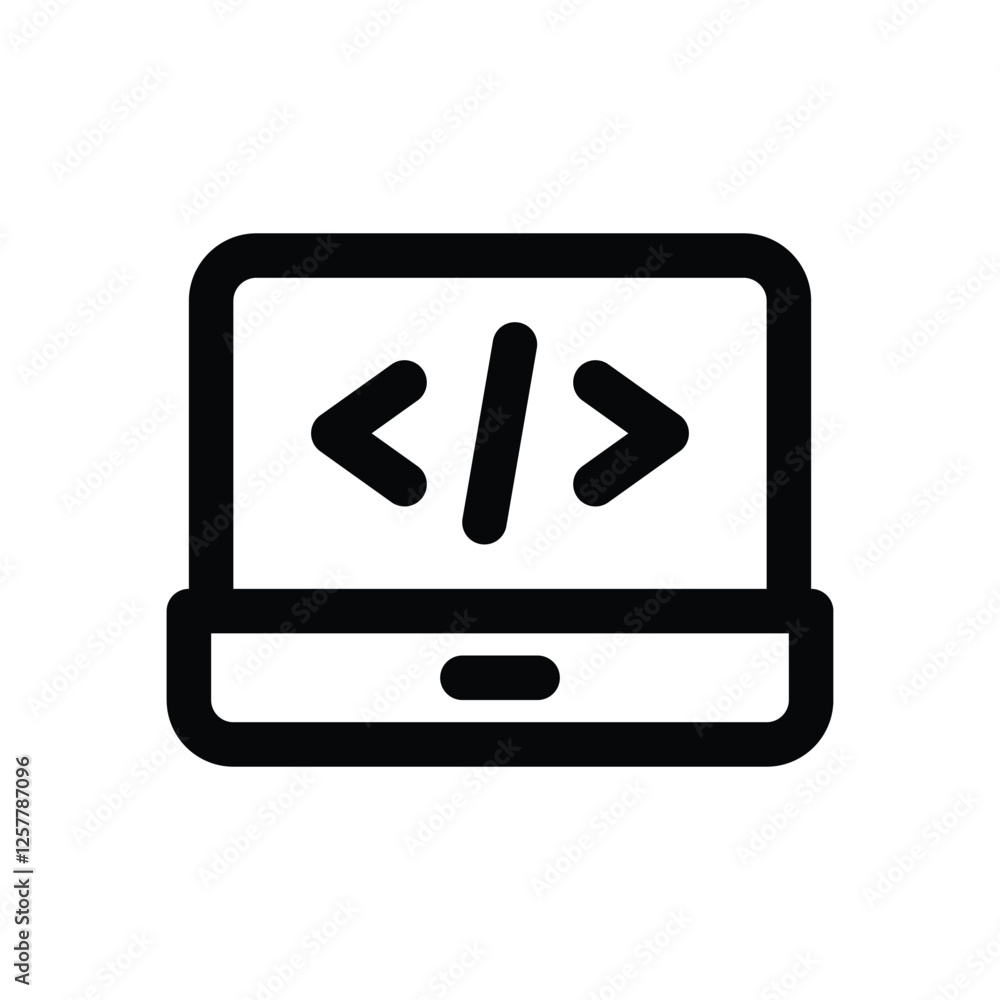 coding line icon. vector icon for your website, mobile, presentation, and logo design. coding line icon. vector icon for your website, mobile, presentation, and logo design.
