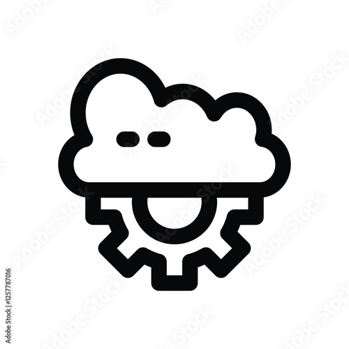 cloud computing line icon. vector icon for your website, mobile, presentation, and logo design.