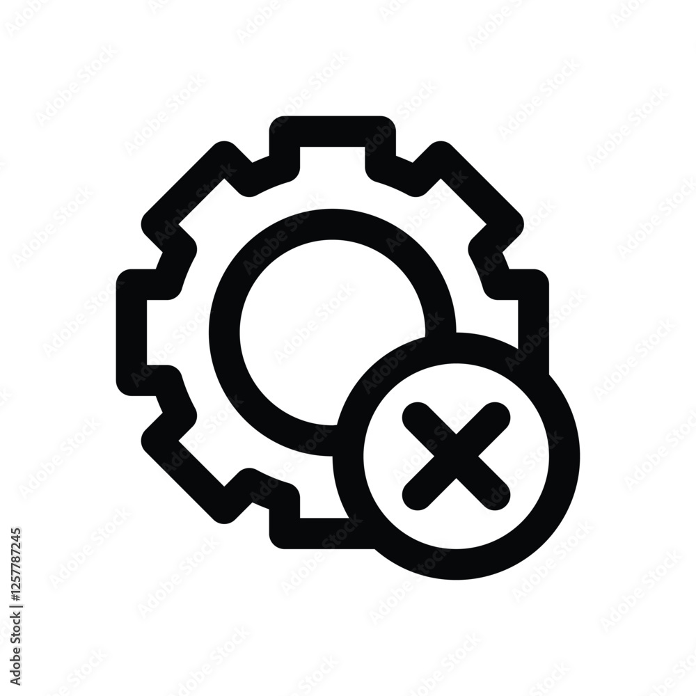 cancel line icon. vector icon for your website, mobile, presentation, and logo design.
