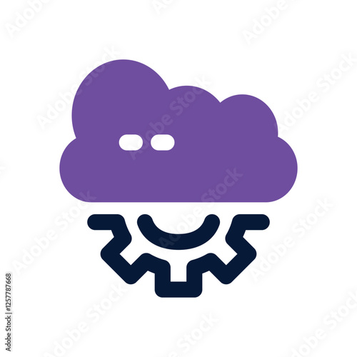 cloud computing dual tone icon. vector icon for your website, mobile, presentation, and logo design.