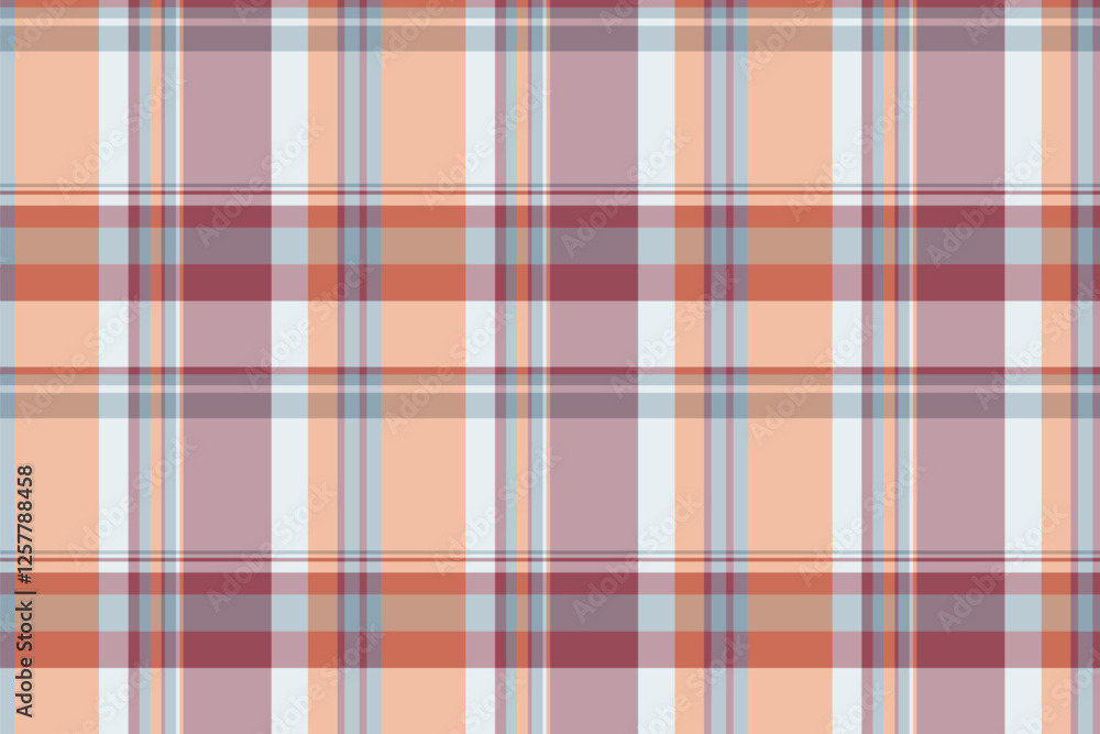 Blank textile check tartan, hippy seamless background texture. Handsome plaid vector fabric pattern in pastel and orange colors. Blank textile check tartan, hippy seamless background texture. Handsome plaid vector fabric pattern in pastel and orange colors.