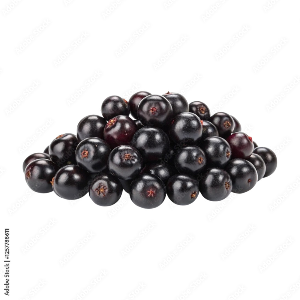 Blackcurrant isolated on transparent background Generative Ai Blackcurrant isolated on transparent background Generative Ai