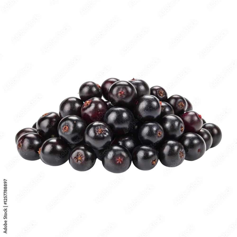 Blackcurrant isolated on transparent background Generative Ai Blackcurrant isolated on transparent background Generative Ai