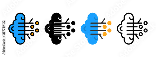 Set of Brain Circuit Icon