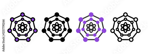 Set of Quantum Nanoscience Icon