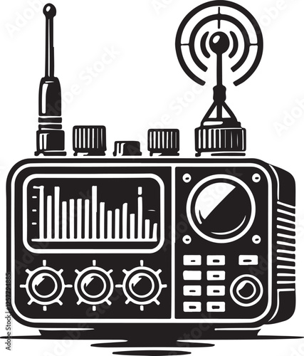 machine  design silhouette style isolated on white background.