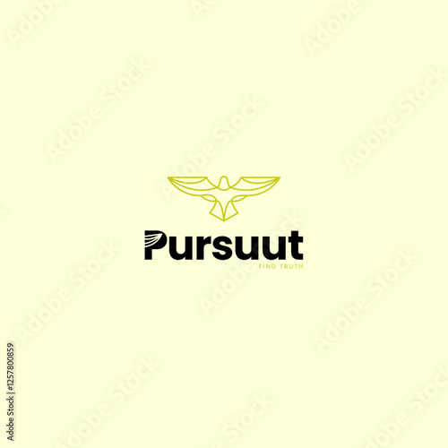This logo for Pursuut, with the slogan 'Find Truth,' is a custom-designed creation that embodies a modern aesthetic, exuding a strong masculine presence with a touch of sophistication and luxury.