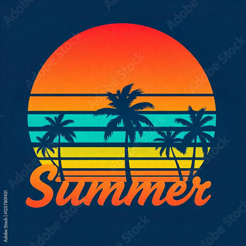 Retro Summer Vibes Graphic Design