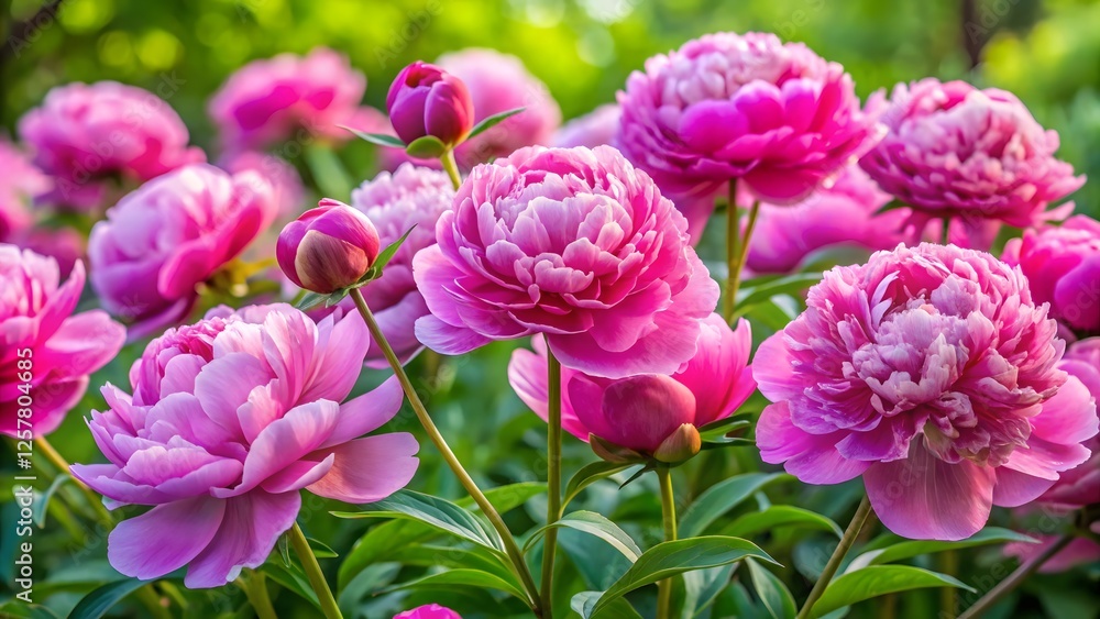 Pink Peonies in Bloom Pink Peonies in Bloom