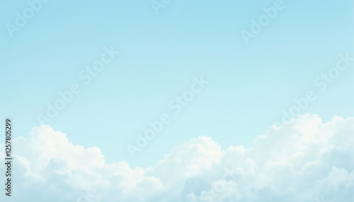 Fototapeta Naklejka Na Ścianę i Meble -  soft white clouds on blue sky as abstract background