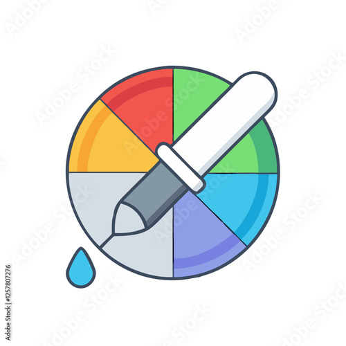 color picker icon, color picker vector illustration-simple illustration of color picker, perfect for color picker logos and icons