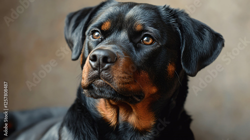 a close up of a dog ' s face photo