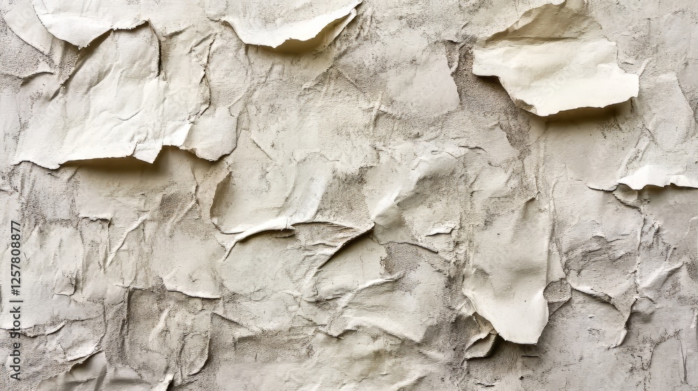 Ripped paper on plastered concrete background Ripped paper on plastered concrete background