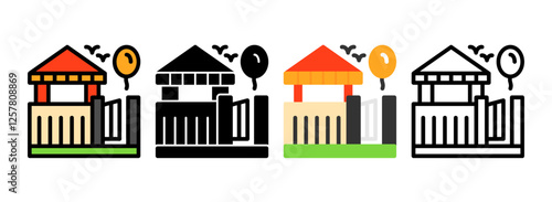 Set of Amusement Park Icon