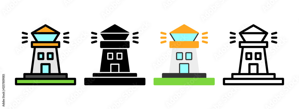 Obraz premium Set of Lighthouse Icon