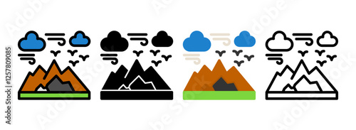 Set of Cave Icon