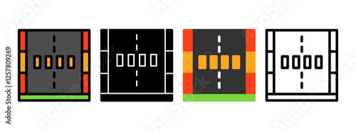 Set of Crosswalk Icon