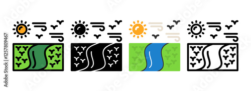 Set of Marsh Icon
