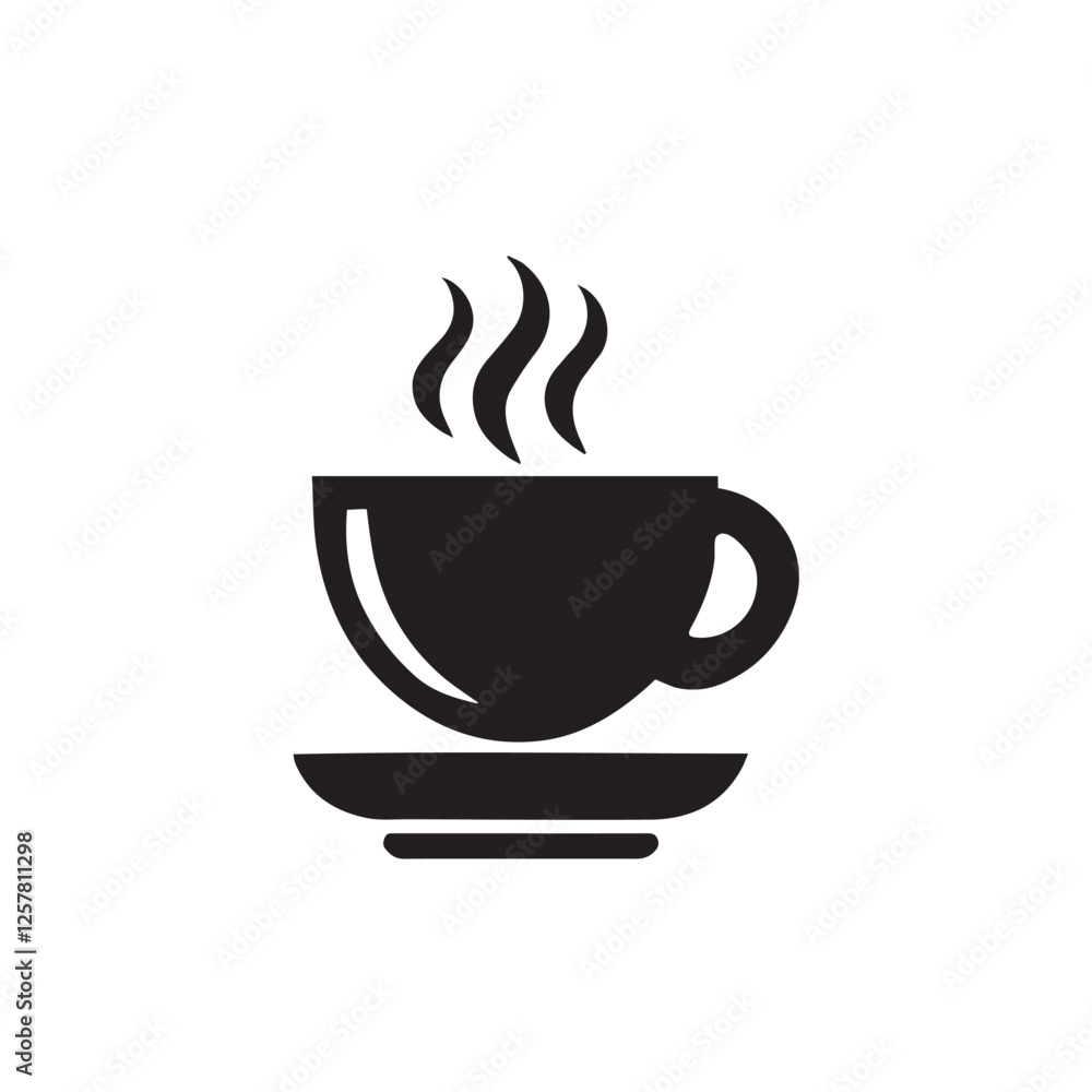 Coffee cup icon and tea cup logo, vector illustration drinks symbols, Vector silhouette image template.eps 10 Coffee cup icon and tea cup logo, vector illustration drinks symbols, Vector silhouette image template.eps 10