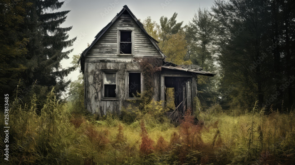 Obraz premium ghostly creepy house