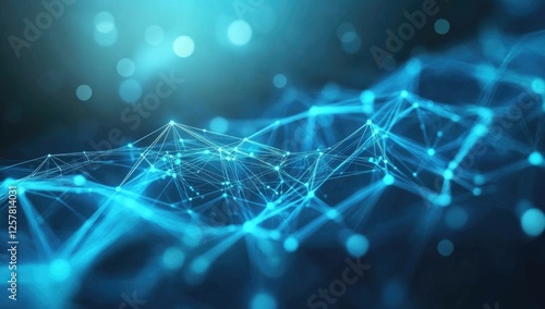 Abstract network graphic design, glowing light background
