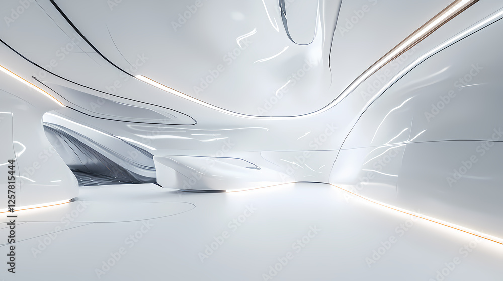 Fototapeta premium A futuristic technology tunnel