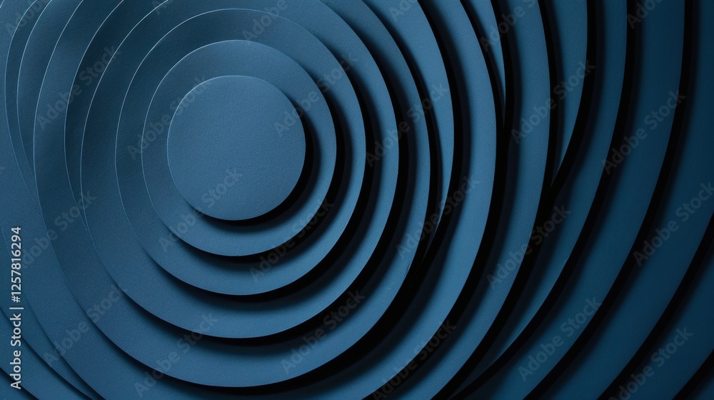 Abstract geometric wallpaper with concentric circles on a Blue background. Ideal for modern design and banner templates with copy space in the center for text. Abstract geometric wallpaper with concentric circles on a Blue background. Ideal for modern design and banner templates with copy space in the center for text.